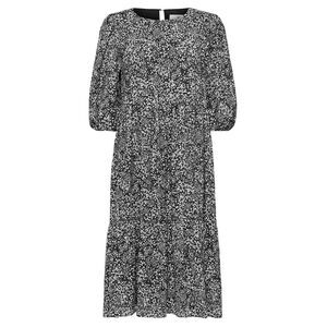 Select Womens/Ladies Femme Midi Dress / Black Print